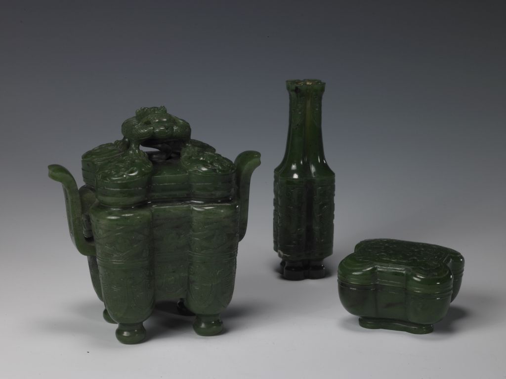 图片[1]-Jasper four-column furnace, bottle and box-China Archive